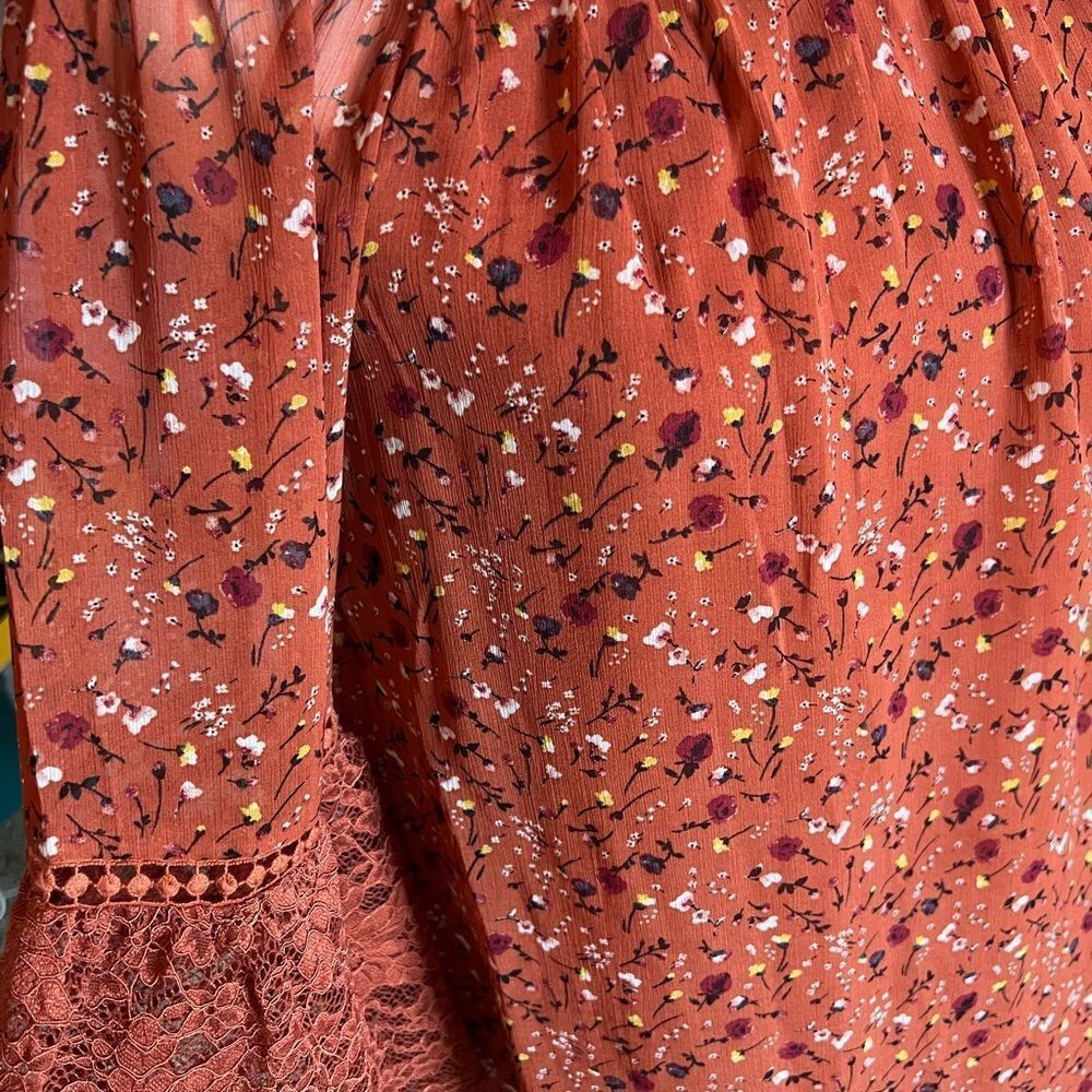 Miami off shoulder floral print dress size XS - Picture 6 of 9